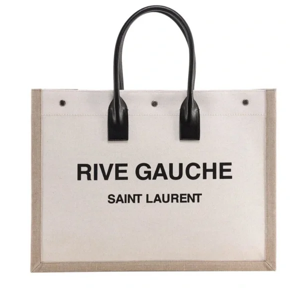 Saint Laurent Rive Gauche Beige Shopping Tote - Picture 2 of 15